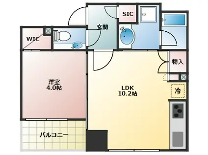 クレヴィア中目黒(1LDK/3階)の間取り写真