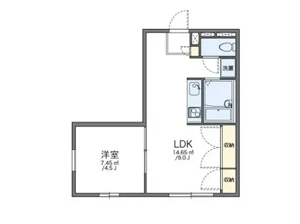 レオパレスNISHIKAWA(1LDK/1階)の間取り写真