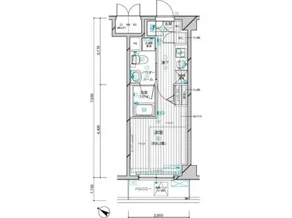 メインステージ川崎III(1K/3階)の間取り写真
