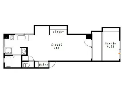 サンハイツフジイ(ワンルーム/1階)の間取り写真