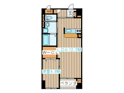 セントレアカマVII(1LDK/5階)の間取り写真