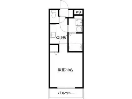 プラッツ上石田(1K/2階)の間取り写真