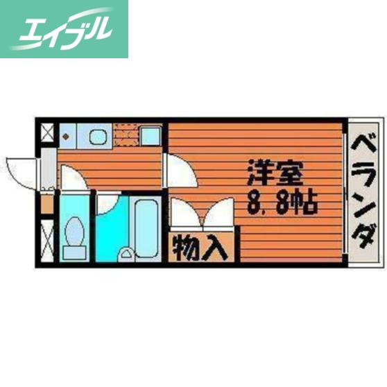 ユートピアン21(1K/2階)の間取り写真
