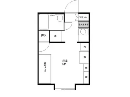 ハイムアペックス(ワンルーム/2階)の間取り写真