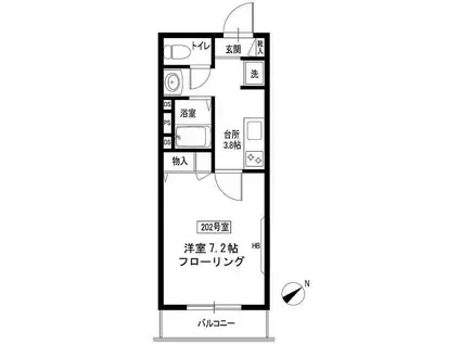 ADAGIO (1K/2階)の間取り写真