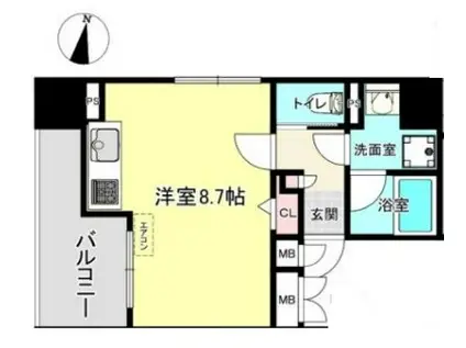 プルメリア大宮大門町(ワンルーム/5階)の間取り写真