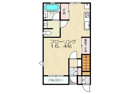 COFFRET SENDAI(ワンルーム/1階)の間取り写真