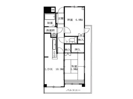 グラン・ヴェルディ(2LDK/8階)の間取り写真
