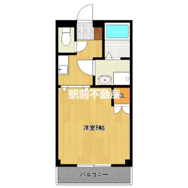 アーバンハイツ来夢II(1K/3階)の間取り写真