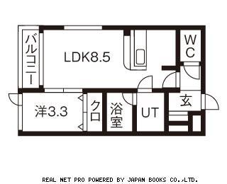 アルトリア(1LDK/1階)の間取り写真