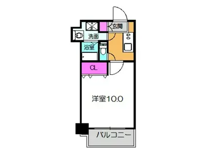 TKアンバーフロント中百舌鳥(1K/2階)の間取り写真