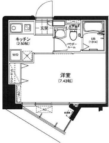 サウンドおしあげ(1K/11階)の間取り写真