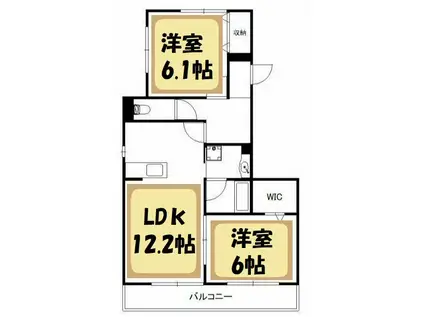 サンレガーロ久喜中央Ⅱ(2LDK/1階)の間取り写真