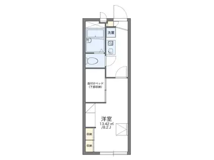 ハーティハイツ(1K/1階)の間取り写真