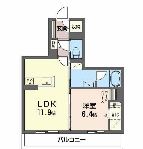 シャーメゾンステージ岐南(1LDK/3階)の間取り写真