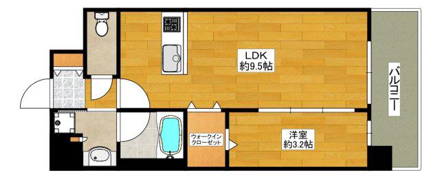 ブランシエスタ南吹田パークサイド(1LDK/6階)の間取り写真