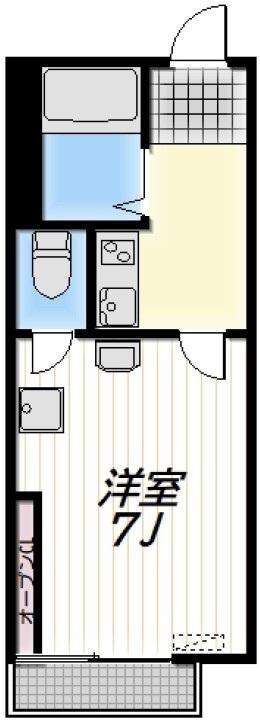 LEVITT(1K/1階)の間取り写真