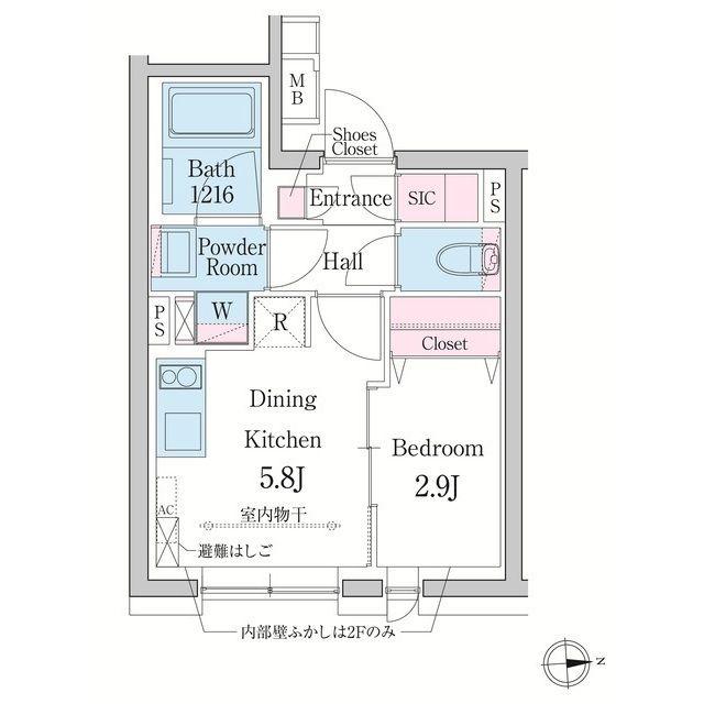 デュオメゾン渋谷(1DK/3階)の間取り写真