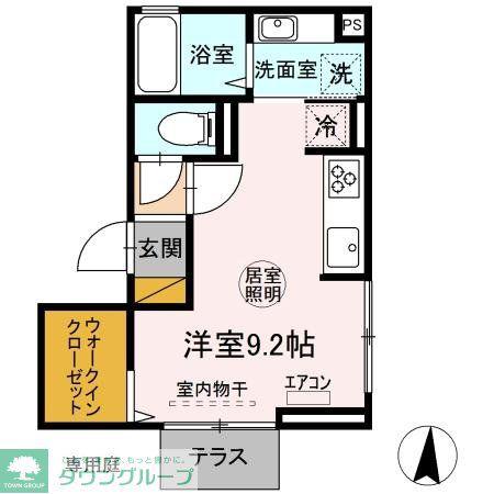 RAFALE-ERI(ワンルーム/1階)の間取り写真