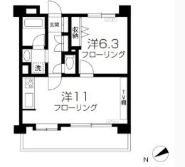 クリオ恵比寿弐番館(1LDK/3階)の間取り写真