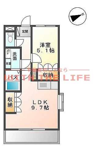 サンフォレスト小森野(1LDK/1階)の間取り写真