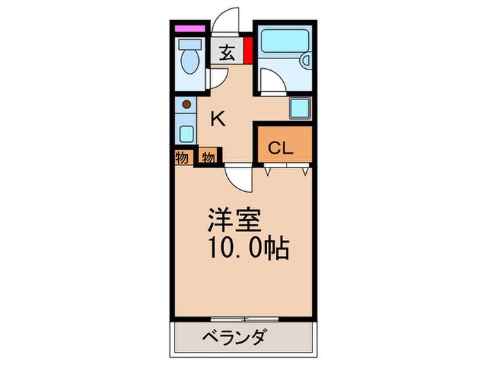 ジョイフル船橋(1K/2階)の間取り写真