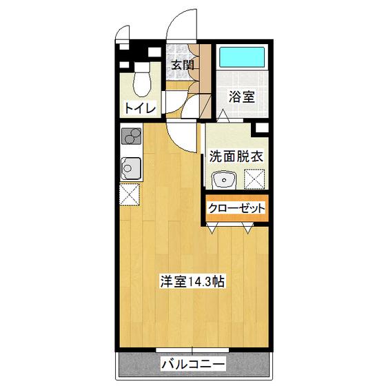 アコーディア(ワンルーム/4階)の間取り写真