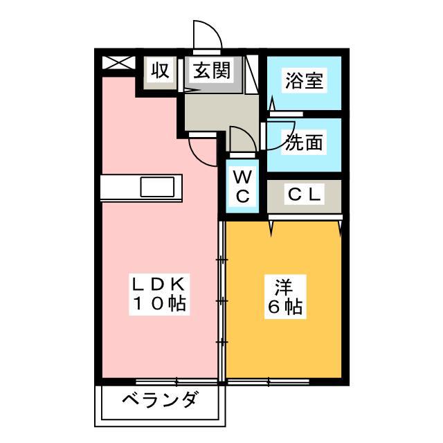 フジコーコ波木A(1LDK/2階)の間取り写真