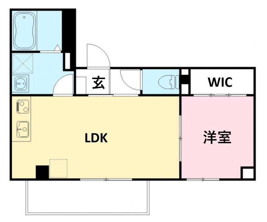 サンシエ神戸元町(1LDK/4階)の間取り写真
