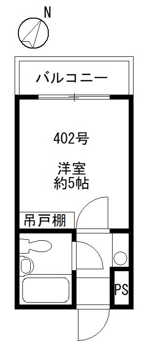 ソフィアたまプラーザ(1K/4階)の間取り写真