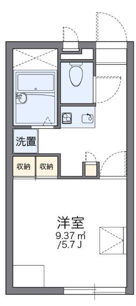 レオパレスエスポアール(1K/1階)の間取り写真