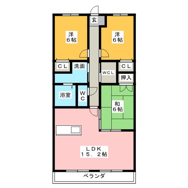 ラフィネ(3LDK/2階)の間取り写真