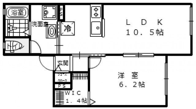 MAISON DE UNICO (1LDK/1階)の間取り写真