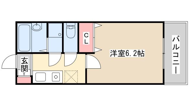 プレサンス新神戸(1K/4階)の間取り写真