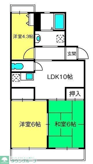 プルミエールD(3LDK/1階)の間取り写真