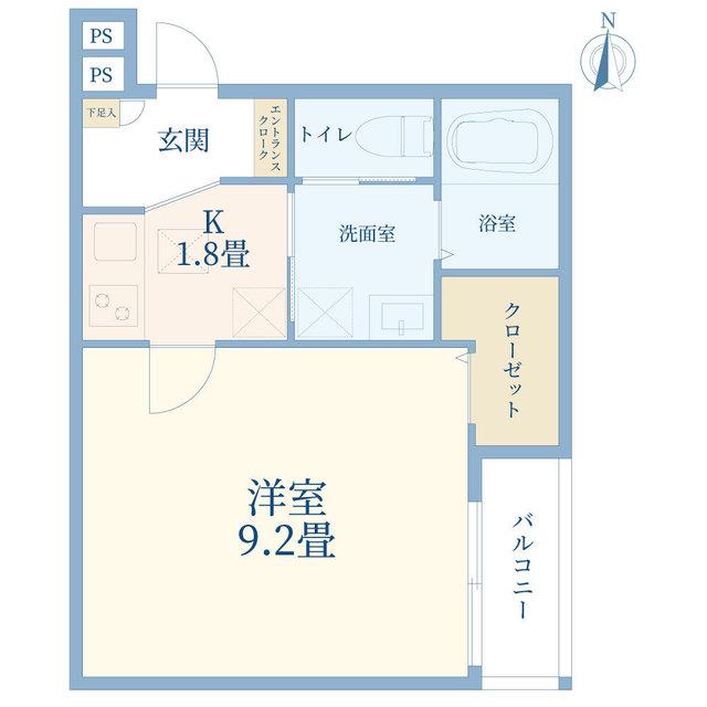 J-MAISON南浦和I(1K/1階)の間取り写真