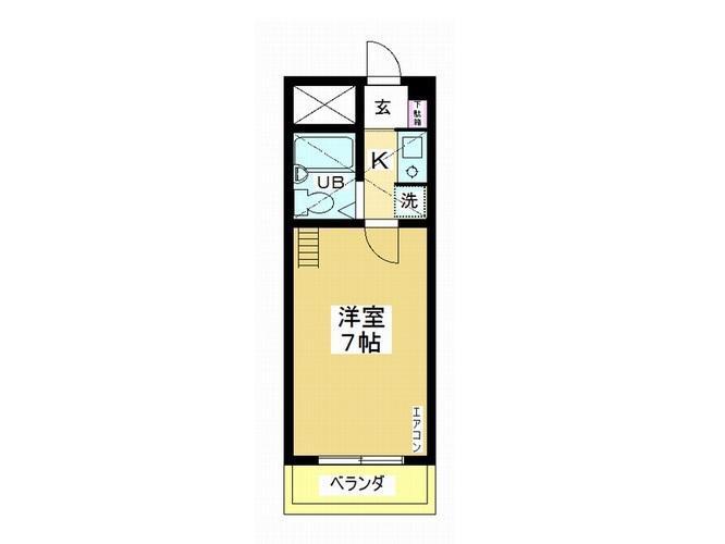 パークヒルズ(1K/1階)の間取り写真