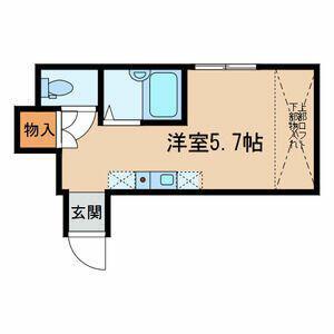 シャンブル大泉学園(ワンルーム/1階)の間取り写真