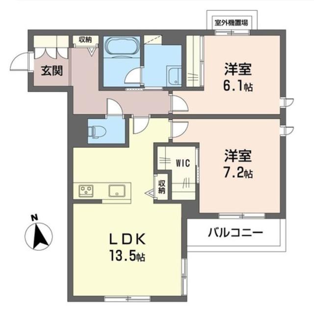 プライムレジデンス(2LDK/2階)の間取り写真