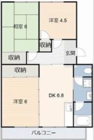 メゾンタカクラ(3DK/1階)の間取り写真