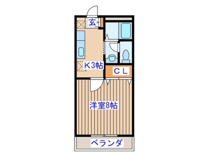 ELK HOUSE A(1K/2階)の間取り写真