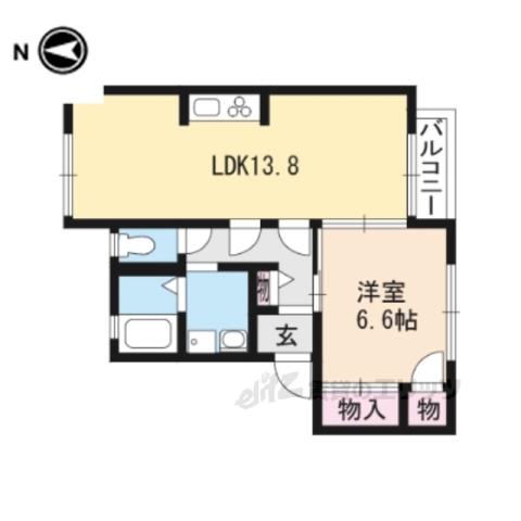 シャルマン21(1LDK/2階)の間取り写真
