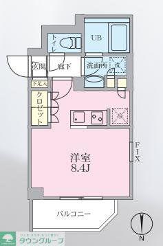 リージア三軒茶屋(ワンルーム/1階)の間取り写真