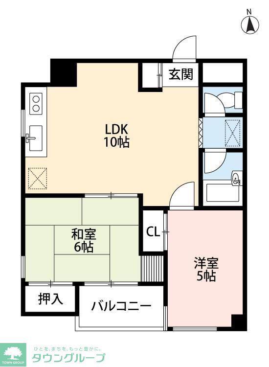 プロミネンス宮崎台(2LDK/6階)の間取り写真