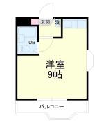 グレイス第1マンション(ワンルーム/2階)の間取り写真