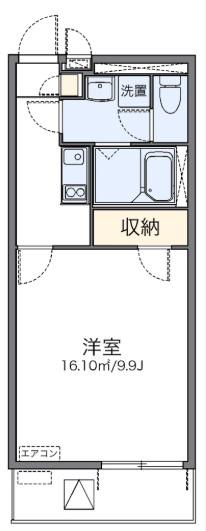 レオネクストカーサKASAI1(1K/3階)の間取り写真