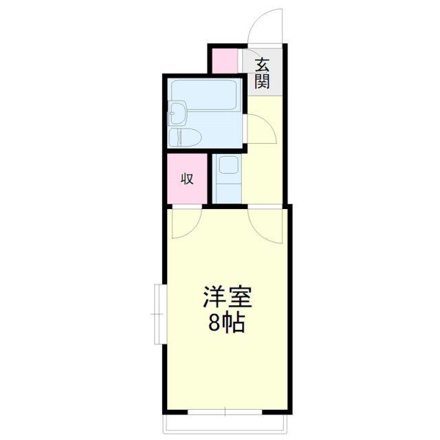 中沢CHG(1K/3階)の間取り写真