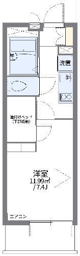 レオパレスRINA(1K/2階)の間取り写真