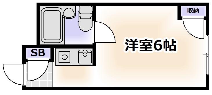 COOP ABBEY(ワンルーム/1階)の間取り写真
