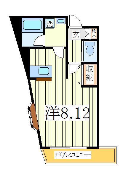 ライフ我孫子(ワンルーム/5階)の間取り写真